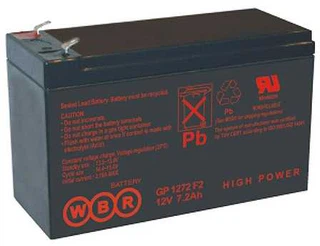 Батарея аккумулятор для ИБП WBR GP1272 F2 12V,7Ah,F2,(94+6/ д151/ ш65)