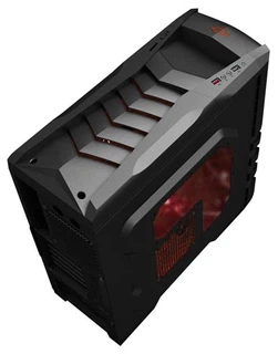 Купить Корпус GameMax G530 Black/red ATX, mATX, Mini-ITX, Midi-Tower, сталь, без блока питания, 2xUSB на лицевой панели, 185x412x410 мм, цвет: черный)