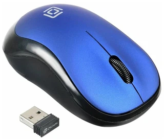 Купить Мышь Oklick 655MW (черный/синий оптическая (1000dpi) беспроводная USB