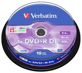 Купить Диск DVD+R Verbatim box-10 4x 8.5Gb Double layer 43666
