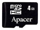 Купить Карта памяти 4GB Apacer microSDHC Card Class 4, ap4gmcsh4-ra