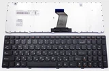 Купить Клавиатура для ноутбука Lenovo IdeaPad G580, G585, G780, V580, Z580, Z585, Z780, N580, P585 Series. Плоский Enter. Черная, с черной рамкой. Русифицированная.