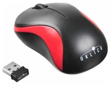 Купить Мышь Oklick 605SW (черный/красный оптическая (1200dpi) беспроводная USB