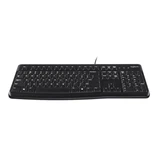 Купить Клавиатура Logitech K120 черная, офисная, 104 клавиши, защита от воды, USB 1.5м, RTL