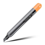 Купить Технический нож "Home Series Gray" Deli HT4009C  ширина лезвия 9мм, эксклюзивный дизайн, корпус из высококачественного софттач пластика