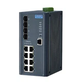 Купить Управляемый коммутатор EKI-7712E-4F-AE Advantech Ethernet, 8 портов RJ-45, 4 порта Gigabit SFP, металлический корпус, IP30