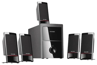 Колонки Microlab M700 / 5.1 5 колонок+сабвуфер дерево черные, 62W RMS