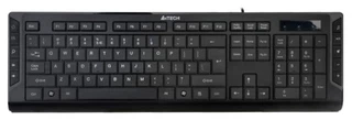 Купить Клавиатура A4-Tech KD-600L, черн, синяя подсветка символов, слим, 10 доп. клавиш, USB