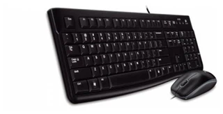 Купить Комплект клавиатура + мышь Logitech Desktop MK120 Black ( USB, keyboard: waterproof, mouse: optical, 1000dpi, 3btn+Scroll) Retail, LOG-920-002561)