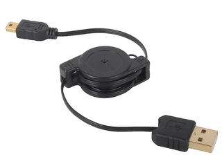 Кабель USB 2.0 A-miniB 5P, 0.8м Самоскручивающийся