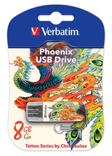Флэш диск 8GB USB Flash Verbatim Mini Tattoo Edition Phoenix