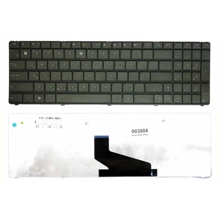 Клавиатура для ноутбука Asus A53, A53B, A73, A73B, K53, K53B, K73, K73B, K73BE, X53, X53B, X73, X73E, X73S, X54B, X54C Series. Плоский Enter. Черная, без рамки. Русифицированная.