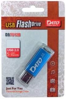 Купить Флеш Диск 16Gb Dato DS7012 DS7012B-16G USB2.0 синий