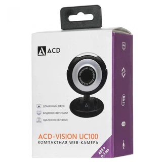 Купить WEB Камера ACD-Vision UC100 CMOS 0.3МПикс, 640x480p, 30к/с, микрофон встр., кабель USB 2.0 1.5м, универс. крепление, черный корп. RTL {60} (551745)