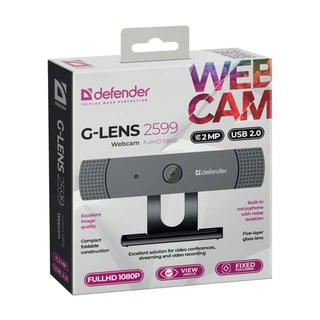 Купить Веб-камера G-lens 2599 FullHD 1080p, 2МП DEFENDER (631990)