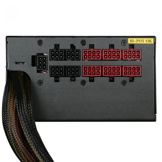 Купить PUO1050V-G 1050W 80+ Gold, Modular, 20+4 PIN,CPU(4+4)PIN*1, CPU8PIN*1, PCI-E(6+2)P*6, HDD*5, FDD*1, SATA*12, RLT{2} (550694)