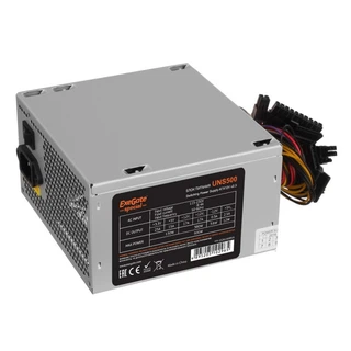 Купить БП 500W ExeGate UNS500 ATX, 12cm fan, 24p, 4p, PCIe, 3SATA, 2IDE, FDD (102965) {10}