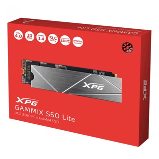 Купить M.2 2280 512GB ADATA XPG GAMMIX S50 Lite Client SSD [AGAMMIXS50L-512G-CS] PCIe Gen4x4 with NVMe, 3800/2800, IOPS 191/510K, MTBF 2M, 3D TLC, 370TBW, 0,4DWPD, Heatsink, RTL