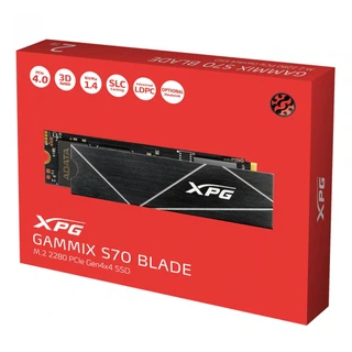 Купить M.2 2280 2TB ADATA XPG GAMMIX S70 BLADE Client SSD [AGAMMIXS70B-2T-CS] PCIe Gen4x4 with NVMe, 7400/6400, IOPS 650/740K, MTBF 2M, 3D TLC, 1480TBW, 0,41DWPD, Heatsink, RTL (933072)