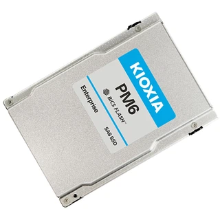 "2.5" 6400GB KIOXIA (Toshiba) PM6-V Enterprise SSD KPM61VUG6T40 SAS 24Gb/s, 4150/3700, IOPS" KPM61VUG6T40 595/290K, MTBF 2.5M, TLC, 3DWPD, 15mm