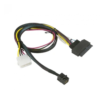 Купить CBL-SAST-0957 MiniSAS HD SFF-8643 to U.2 PCIE SFF-8639 with Power Cable 55cm (311651)