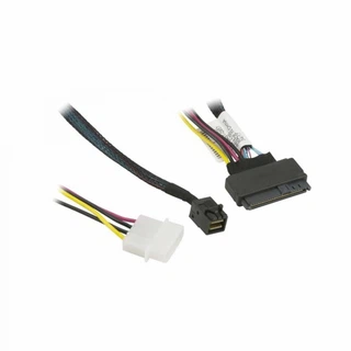 Купить CBL-SAST-0957 MiniSAS HD SFF-8643 to U.2 PCIE SFF-8639 with Power Cable 55cm (311651)