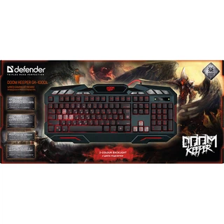 Купить Проводная игровая клавиатура Doom Keeper GK-100DL RU,3-х цветная,19 Anti-Ghost DEFENDER 