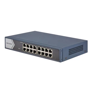 DS-3E0516-E(B) 16  Gigabit RJ45 ports, 19-inch Rack-mountable Steel Case Unmanaged Switch (078432)