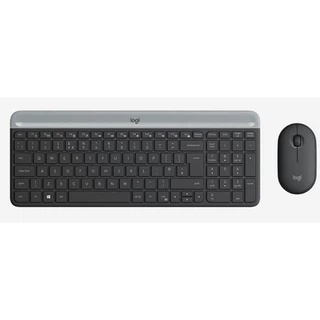 Купить Комплект беспроводной Logitech MK470 Slim [920-009206] клавиатура черно-серая, токопрофильная, 102 клавиши, мышь черная, компактная, оптическая 1000dpi, 3 кнопки, 2.4GHz, USB-ресивер (086449)(086623) {4}