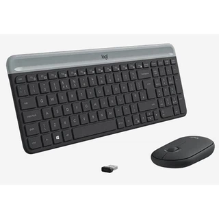 Купить Комплект беспроводной Logitech MK470 Slim [920-009206] клавиатура черно-серая, токопрофильная, 102 клавиши, мышь черная, компактная, оптическая 1000dpi, 3 кнопки, 2.4GHz, USB-ресивер (086449)(086623) {4}