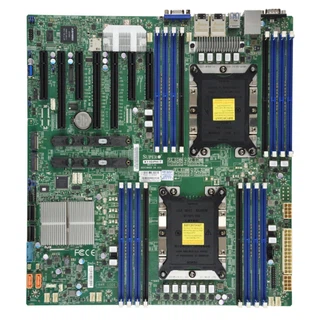 Купить MBD-X11DPH-T-B E-ATX LGA 3647 Up to 2TB 3DS ECC RDIMM DDR4-2666MHz Up to 2TB 3DS ECC LRDIMM in 16 DIMM slots 10 SATA3 7 USB 3.0 ports 1 VGA port