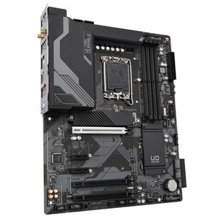 Купить Z790 UD AX, Socket 1700, Intel®Z790, 4xDDR5-4800, HDMI+DP, 3xPCI-Ex16, 2xPCI-Ex1, 6xSATA3(RAID 0/1/5/10), 3xM.2, 8Ch Audio, 2,5GbLan, WiFi, (4+4)xUSB2.0, (5+2)xUSB3.2, (1+1)xUSB3.2 Type-C™, 1xPS/2, ATX, RTL {}