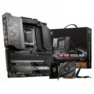 Купить MEG X670E GODLIKE, AM5,4DDR5,3PCI - Ex16,4M.2,8SATA3,3USB 3.2 Gen2x2,8USB3.2 Gen2,4USB3 (010122)