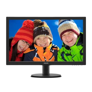 Купить 23.6" PHILIPS 243V5QSBA (00/01) Black (MVA, 1920x1080, D-sub+DVI, 8 ms, 178°/178°, 250 cd/m, 10M:1 (731748)