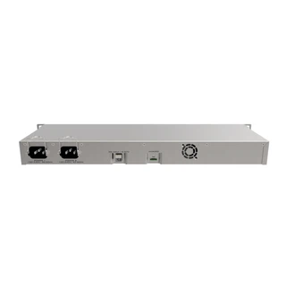 Купить "RB1100Dx4 Dude Edition (RB1100AHx4 Dude Edition) Router 1U 19" Rack Mount. Ethernet 13x 10/100/100 +Serial. PoE. 2xSATA, 2xM2, 60Gb M2SSD. 220/48V {10} (002648)