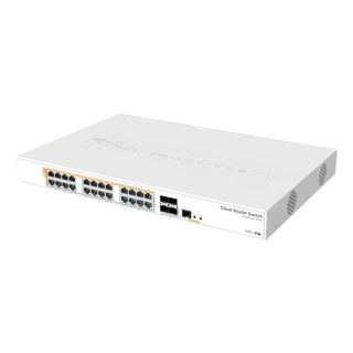 Купить CRS328-24P-4S+RM Cloud Router Switch with 800 MHz CPU, 512MB RAM, 24xGigabit LAN (all PoE-out), 4xSFP+ cages, RouterOS L5 or SwitchOS (dual boot), 1U rackmount case, 500W built-in PSU {2} (002228)