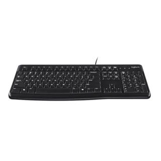 Купить Клавиатура Logitech K120 черная, офисная, 104 клавиши, защита от воды, USB 1.5м, RTL