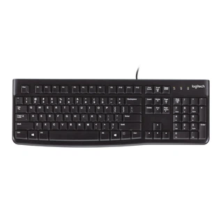 Купить Клавиатура Logitech K120 черная, офисная, 104 клавиши, защита от воды, USB 1.5м, RTL