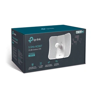 Купить CPE710 5ГГц 300Мбит/с Наружная точка доступа WiFi,1 гигабитныйRJ-45 порт,23 дБи направленная антеннаMIMO2x2 с металлическим рефлектором,передача до30км,отличная направленность луча,всепогодный корпус со степенью защитыIP65,поддержка Passive PoE,(089702)