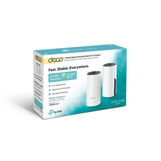 Купить Deco P9(2-Pack) AC1200 Домашняя Mesh Wi-Fi система с технологией Powerline, 867Мбит/с на 5ГГц+300Мбит/с на 2,4ГГц, AV1000 Powerline, поддержка Home Plug AV, 2 гигабитных порта на каждое устройство, TP-Link Mesh,бесшовный роуминг,(088613) {6}