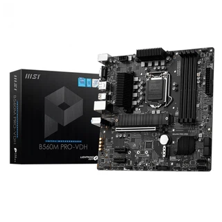 Купить B560M PRO-VDH, mATX, Socket 1200, Intel® B560, 4xDDR4-3200, HDMI+VGA+DP, 1xPCI-Ex16x, 2xPCI-Ex1x, 6xSATA3, 2xM.2, 8 Ch Audio, GLan, (2+4)xUSB2.0, (4+2)xUSB3.2, 1xPS/2 {10} (8134440)