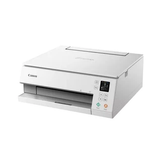 Купить Canon Pixma TS6351A (цвет белый, струйный OLED, 4800x1200 ppp, USB, USB Bx1, Макс. разрешение 48000x1200 DPI, мощность 100 л., скорость 10 ppm/15 ppm, печать цветная, двухсторонняя, авт. поднос, сканер 1200x2400 DPI, экран 1,44", частота 50-60 Hz, формат