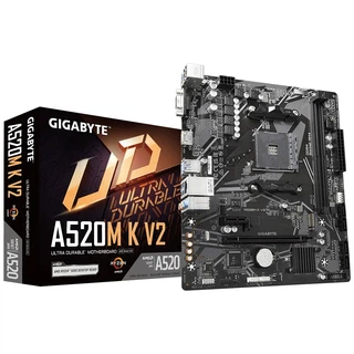 Купить A520M K V2, Socket AM4, AMD A520, 2xDDR4-3200, D-SUB+HDMI, 1xPCI-Ex16, 1xPCI-Ex1, 4xSATA3(RAID 0/1/10), 1xM.2, 8 Ch Audio, GLan, (2+4)xUSB2.0, (4+2)xUSB3.2, 1xPS/2, mATX, RTL {10}