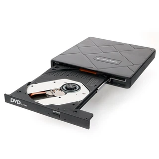 Купить Внешний DVD-привод Gembird DVD-USB-04 USB 3.0 со встроенным кардридером и хабом пластик, черный (271668)