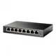 TL-SG108PE 8-портовый гигабитный Easy Smart PoE-коммутатор, 8 гигабитных портов RJ45, 4 порта с поддержкой PoE, поддержка 802.3af, бюджет PoE до 55 Вт, VLAN на базе MTU/порта/тэга, QoS (приоритезация данных), IGMP Snooping, стальной корпус (094744) вид 1