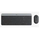 Комплект беспроводной Logitech MK470 Slim [920-009206] клавиатура черно-серая, токопрофильная, 102 клавиши, мышь черная, компактная, оптическая 1000dpi, 3 кнопки, 2.4GHz, USB-ресивер (086449)(086623) {4} вид 1