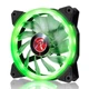 IRIS 12 GREEN 0R400042(Singel LED fan, 1pcs/pack), 12025 LED PWM fan, O-type LED brings visible color &amp; brightness, Anti-vibration rubber pads in all four corners, Optimized fan blade design / 15pcs LED / Mesh cable, green вид 1