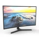 27" AIWA MZ270G-Y Black (VA, 2560x1440, HDMI+HDMI+DP, 1 ms, 178°/178°, 250 cd/m, 1000:1, MM, 165Hz Curved, внешн. БП) вид 2